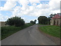 Country road passing Ravelaw Farm in Berwickshire