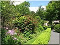 NY9070 : Chesters Walled Garden - west wall border (2) by Mike Quinn