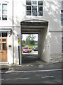 Looking from Corve Street through an arch