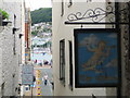 Dartmouth: Cherub Inn sign and river view