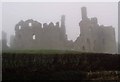 Misty morning, Coity Castle, Bridgend.