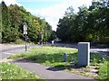 View down the A30 from the Jolly Farmer roundabout