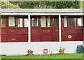 Converted railway carriage, Polzeath (detail)