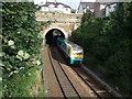 Chester bound train approaching Conwy Station