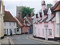 Pastel street scene, Framlingham, Suffolk.