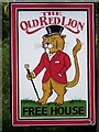 Sign for the Old Red Lion