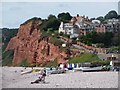 SY0681 : Budleigh Salterton: red cliffs by Chris Downer