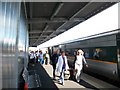 Passengers alighting from the Belfast-bound Enterprise at Newry Station