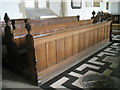 Choir stalls within St Peter, Bishop