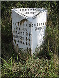 SJ3861 : Cheshire County Council mile marker near Belgrave Bridge by John S Turner