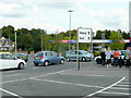 Tesco car park exit and petrol station