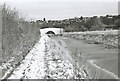 Wilts & Berks Canal frozen over, looking towards new bridge