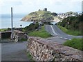 The A 497 from the car park above Caer-dyni