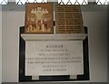 Memorial on the west wall at All Saints, Portsea