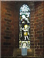 Stained glass window on the south wall at St Peter