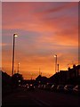 Ensbury Park: a vivid orange sky over Columbia Road