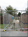 Fence surrounding redevelopment site