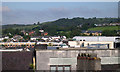 Carmarthen roofscape from Shell Keep