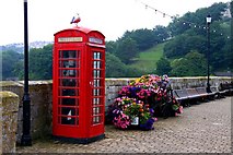 SS5247 : Telephone box on the harbour pier at Ilfracombe by Steve Daniels
