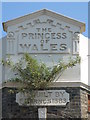 Sign for the (former) Princess of Wales, Grove Street /  Barnes Terrace, SE8