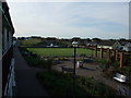 Bowling Green area behind beach huts Sutton on Sea