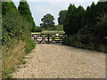 Gated entrance to Lower Barn Farm