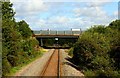 SP5618 : The M40 crosses the railway by Steve Daniels