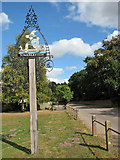 TM4897 : Somerleyton - village sign by Evelyn Simak