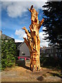 Tree sculpture in St Clare Street Penzance