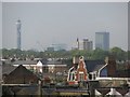 Stoke Newington rooftops from the southerly tower of the George Downing Estate