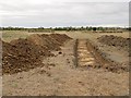 Trench in the field