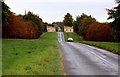 Looking down Stowe Avenue to the gatehouses