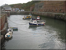 SM8132 : Porthgain harbour seen from the entrance bar by Dr Duncan Pepper