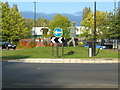 SP3077 : Floral display, Fletchamstead Highway roundabout by E Gammie