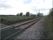 TG3903 : View north-west along the railway line by Evelyn Simak