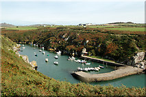 SM7423 : Quay and breakwater at Porthclais harbour by Andy F