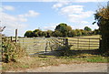 Gated field off Lower Haysden Lane