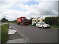 SO4486 : Roadside snack van, Felhampton by Richard Webb