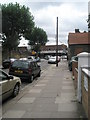 Looking down Tudor Road towards The Broadway