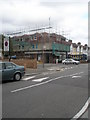 Scaffolding on building at the junction of Woodlands and Beaconsfield Roads