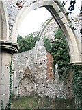 TF6626 : The ruined church of St Felix - recess in south nave wall by Evelyn Simak