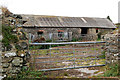 Buildings and yard at Upper Porthmawr Farm, Whitesands Bay