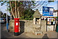 Post box & Fountain, end of Waterloo Rd