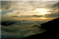 SH7312 : Cloud inversion and sunset, Cadair Idris by Nigel Brown