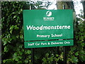 Woodmansterne Primary School sign