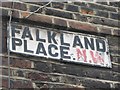 Old sign for Falkland Place, NW5