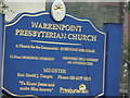 Information Board at Warrenpoint Presbyterian Church