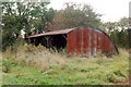 SP4959 : Disused corrugated iron byre near Northfields Farm (2) by Andy F