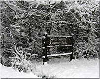 TV5199 : Snow at Seven Sisters Country Park by Peter Whitcomb