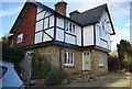 Half timbered, half stone built cottage, Leigh